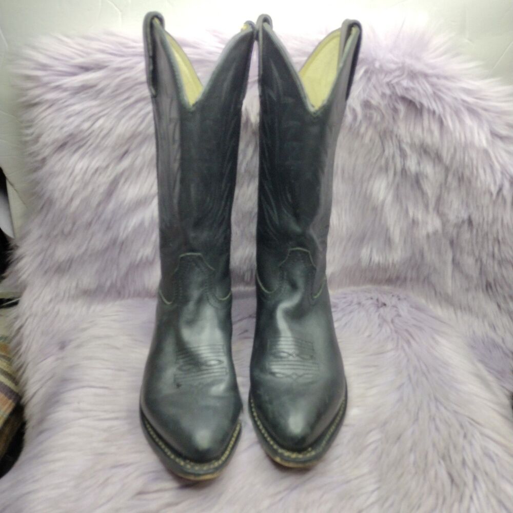 Durango Leather Cowboy Western Boots Womens Size 8 Black Boho Festival RD4100